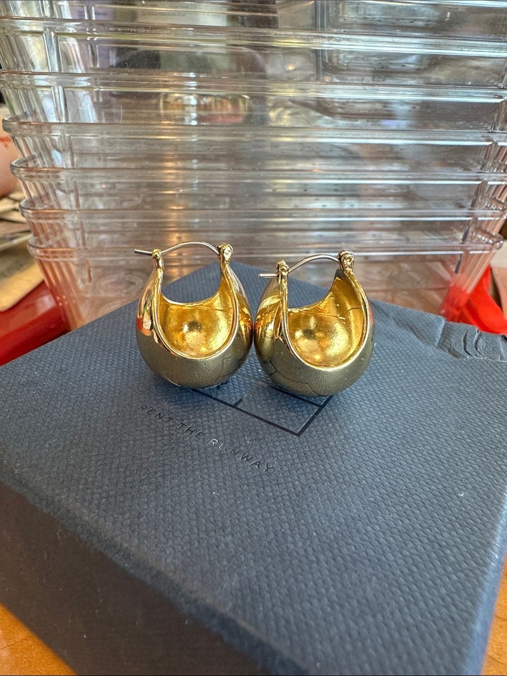 Rachel Comey Gold Hoop Drop Earrings